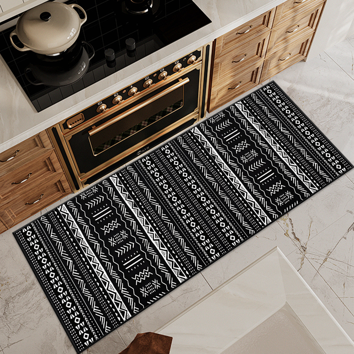 TECHVIDA Kitchen Rug Set 3 Piece,Non Slip Machine Washable Kitchen Mats,Boho Farmhouse Hallway Doormat for Home Decor