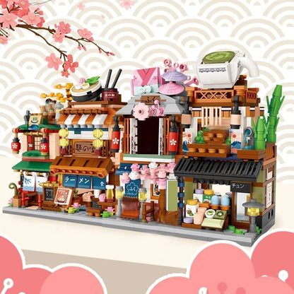 ZOGYMOZ 412 Pcs Building Toy Kit,Mini Building Blocks Japanese City View for Adult, Great Gifts for Girls and Kids Age 3-16+