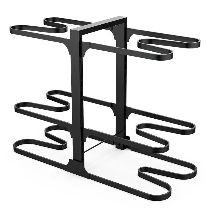 WERSEON Pots and Pans Organizer, Stainless Steel Pots Organizer Rack for Cookware, Heavy Duty Pots Rack for Kitchen Storage
