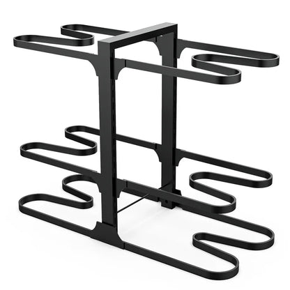 WERSEON Pots and Pans Organizer, Stainless Steel Pots Organizer Rack for Cookware, Heavy Duty Pots Rack for Kitchen Storage