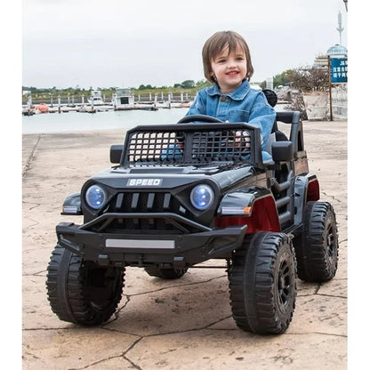 Spoway 12v Ride on Truck Car for Kid,Electric Car for Children,W/ Remote,Black