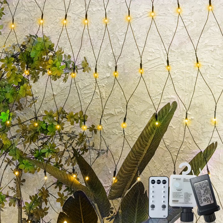 Cheelom Christmas Holiday Party Mesh Net Light 360 LED with 8 Modes Remote Connectable for Garden Bushes Indoor Outdoor Curtain Fairy Wall Party Wedding Xmas Decorations Clearance Sale