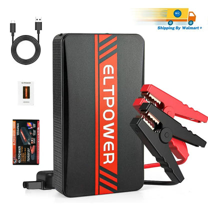 ELTPOWER 1200A Peak Car Jump Starter - Portable 12000mAh Jump Starter, 12V Battery Booster Power Pack, up to 7.0L Gas, LED Light