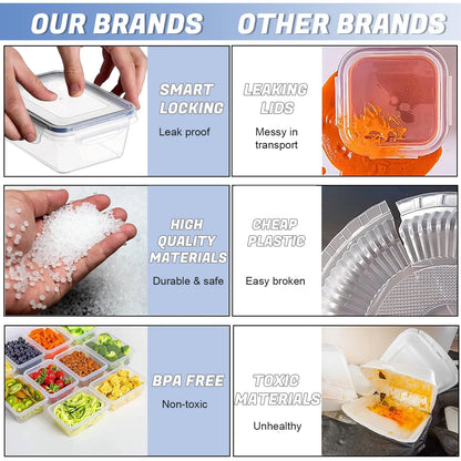 Werseon 16 Pack Airtight Food Storage Containers Set,Cereal Containers,Airtight Containers with Lids