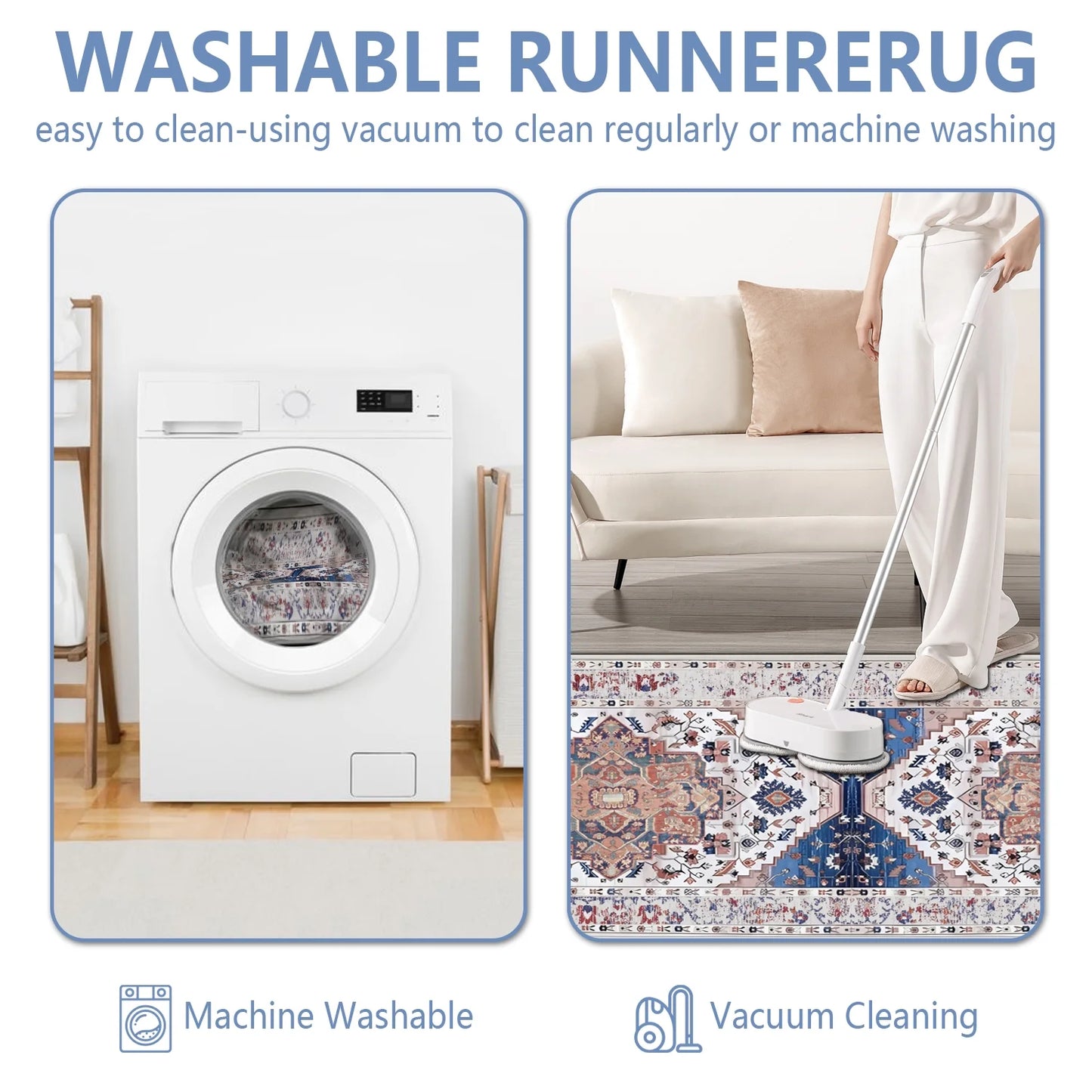 FoxHouse Kitchen Rugs and Runner Sets of 3,Washable Non Slip Runner Rug, Farmhouse Hallway Doormat for Home Decor