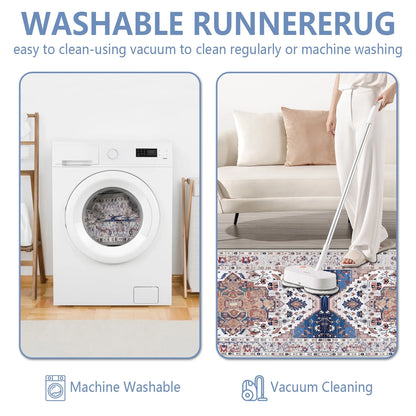 FoxHouse Kitchen Rugs and Runner Sets of 3,Washable Non Slip Runner Rug, Farmhouse Hallway Doormat for Home Decor