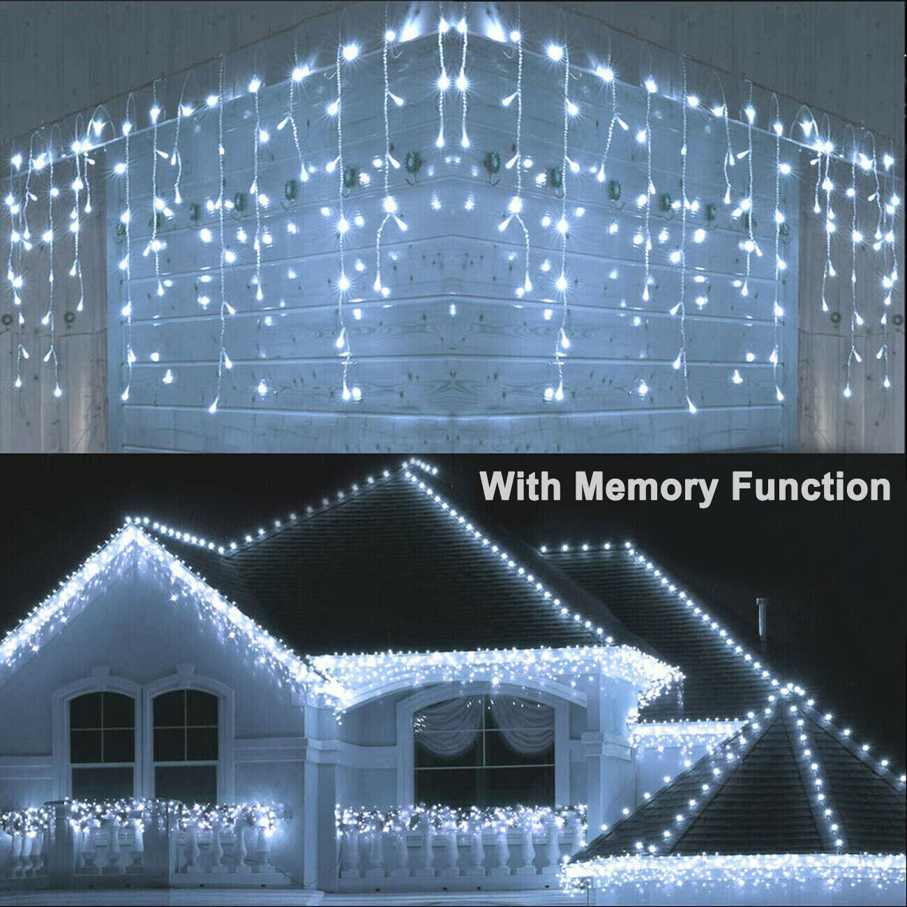 Cheelom 2023 Christmas Lights Outdoor 96 Led Solar Icicle Lights Christmas Decorations Outdoor Indoor Outdoor Wedding Party Patio Christmas Lights Clearance Sale
