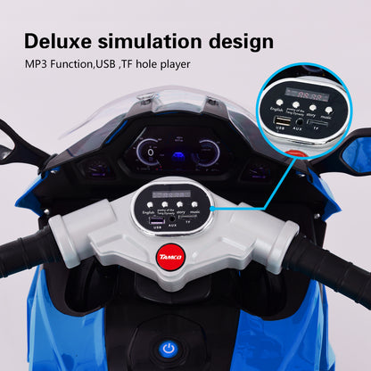 WUBEN 12V Ride on Motorcycle Toys Motorcycle for Kids Battery Powered Dirt Bike for Child with Light Wheels