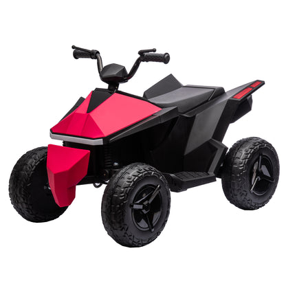 WUBEN 12V 4 Wheeler Quad Powered Ride on ATV for Kds with Dual-Drive System,Multi-Functional Touch Screen Integrated