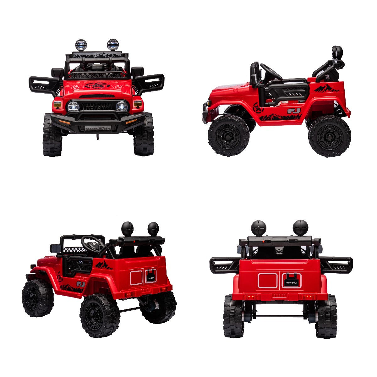 HNH Licensed Toyota FJ 12V Electric Car for Kids, Battery Powered Ride on Truck Car with Remote Control