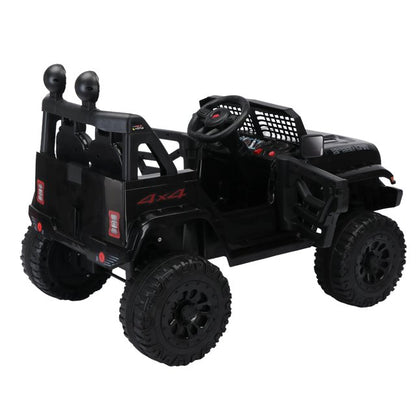 WUBEN 12V Kids Ride on Truck Battery Powered Ride on Toy Car with Remote for Child,Spring Suspension Black