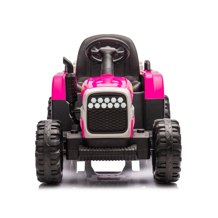 HNH 24V Ride on Toy,Kids Ride On Tractor with Trailer & Remote,Electric Car Toy with Bluetooth
