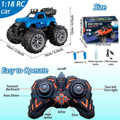 Remote Control Car, 4WD RC Monster Truck for Boys Girls, 70+ Mins Playtime, 2 Batteries,Blue