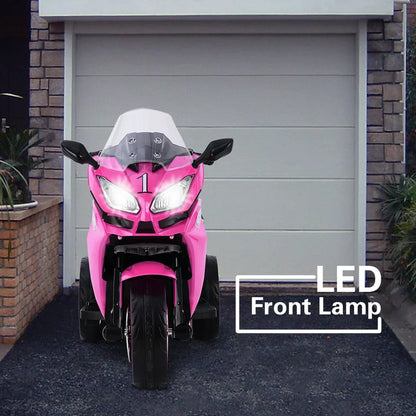WUBEN 12V Electric Motorcycle for Kids Battery Powered Ride on Motorbike for Child with Light Wheels