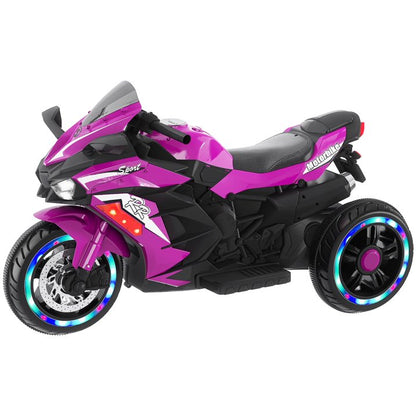 12V Motorcycle Ride on Toys for Kids,Electric Vehicle with Bluetooth Music, LED Lights Tyre, Ages 3+,4Mph