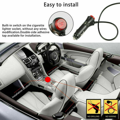 ELTPOWER 4Pcs 12LED RGB Car Interior Atmosphere Light Strip IR Music Lamp With Remote