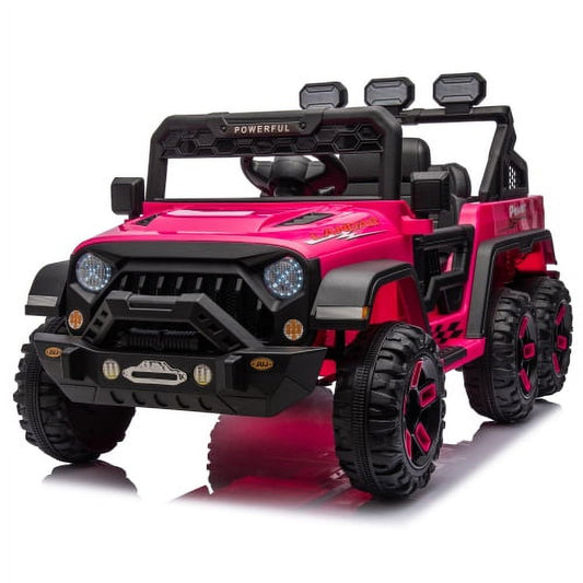 24V Ride on Large PickUp Truck Car for Kids,Ride On 4WD Toys with Remote Control,Pink,3-8 years old