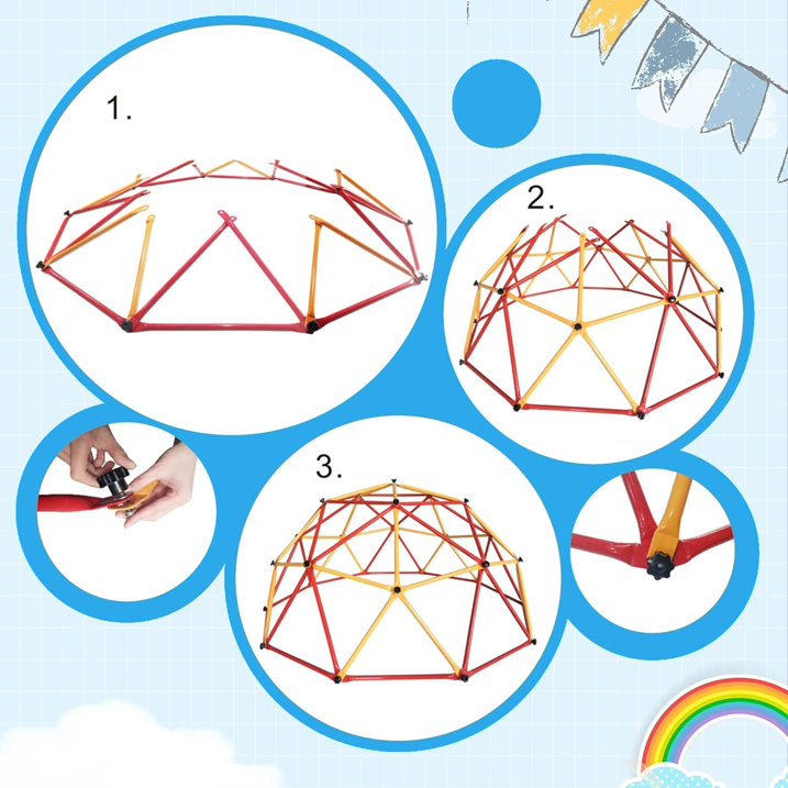 ZOGYMOZ Climbing Dome for Kids 3-8, Outdoor Jungle Gym,7 FT Toddler Climbing Toys, Play Structure for Kids Outdoor Backyard, Climbing Tower,500lbs Capacity