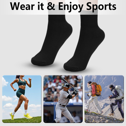YOMYM Women Crew Socks, Soft Cotton Dress Socks Pack Athletic Socks for Women, Size 5-9, 10 Pairs