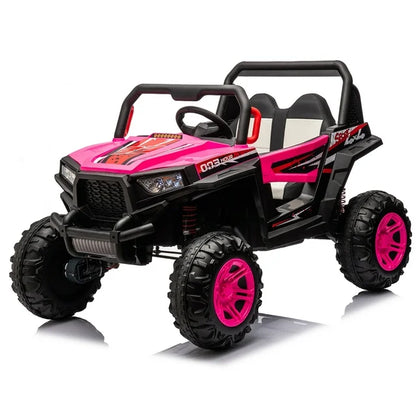 WUBEN 12V Kids Ride on Truck Car,Electric Off-Road UTV Vehicle with Parent Remote Control,4WD Electric Car for Kids with Spring Suspension,2 Speeds,Led Lights,Safety Belt,Bluetooth