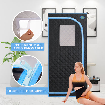 Cheelom Portable Plus Full Body Sauna Box, Steam Sauna Spa Home Portable Steam Sauna Tent Spa with Sauna