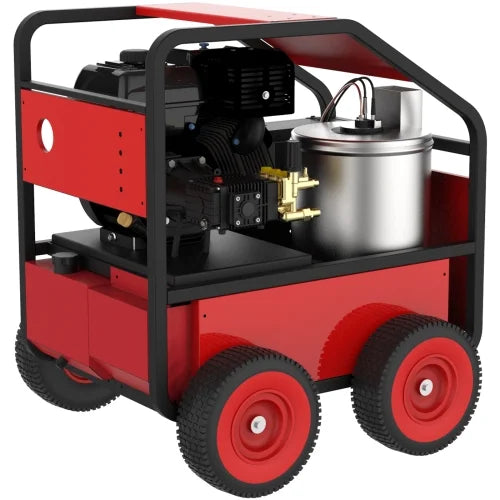ELTPOWER Commercial Hot Water Gas-Oil Fired Pressure Washer 3.5 GPM 4000 PSI Kohler engine Direct Drive Electric Start