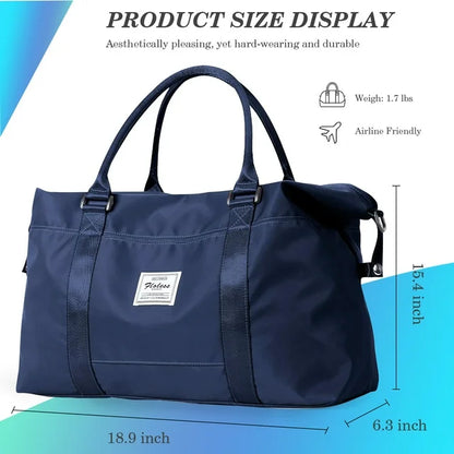 YOMYM Travel Duffle Bag Weekender Bags for Women with Shoe Compartment Carry on Overnight Bag with Toiletry Bag