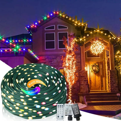 Cheelom Rope Party Decoration Lights Christmas Icicle Lights Outdoor Indoor 328 ft 1000 Led 8 Modes Timer Memory Function IP 67 Waterproof Clearance Sales