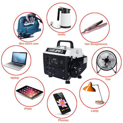 ELTPOWER Portable Generator Outdoor generator Low Noise Gas Powered Generator Generators for Home Use White