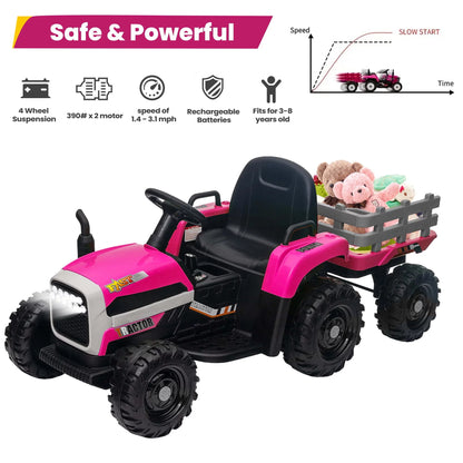 12V Kids Ride on Motorcycle Battery Powered Electric 4 Wheels Motorcycle with Lights