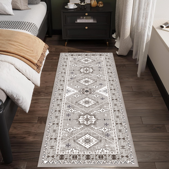TECHVIDA Kitchen Rugs 3 Piece Set,Kitchen Mats for Floor,Non-Slip Machine Washable, Boho Farmhouse Hallway Doormat for Holiday