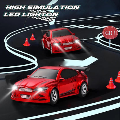 ZOGYMOZ RC Drift Car, Mini 2.4GHz 1:64 Scale 4WD High Speed Remote Control Cars, Racing Gift Toys for Boys, Red