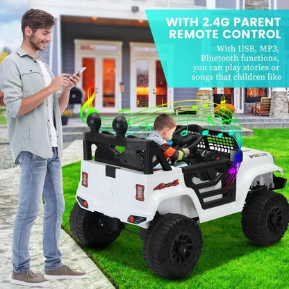 Spoway Ride on Truck Car for Kid,12v Kids Ride On Truck 2.4g W/Remote Control,Electric Car For Kids