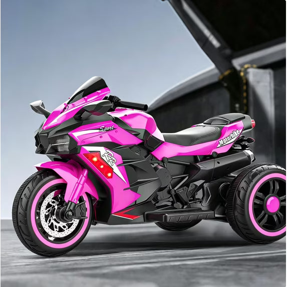 HNH 12V Ride on Motorcycle with Remote Control for Children, Battery Powered Kids Motorcycle 4Mph, 100Lbs Max