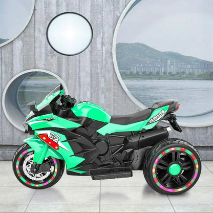 HNH Child Motorcycle for Boys Girls, Kids Ride on Toys 12V Electric Motorcycle for Kids with 3 Wheels, 110lbs Ride On Motorcycle w/Training Wheels, LED Lights, Music