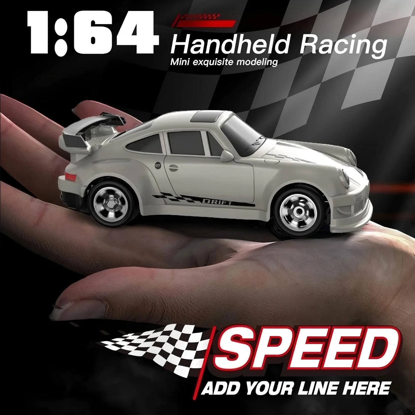 ZOGYMOZ 1:64 Scale Drift RC Car, 2.4GHz Mini 4WD High Speed Remote Control Cars,Toys for Boys, White