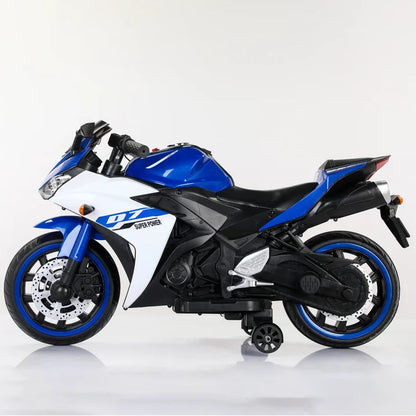 Kids Motorcycle Ride On Toy, 2 Seats Battery Powered Ride On Bike, Electric Motorcycle for Kids Ages 3-8 Years, 4Mph Max, Christmas Toy Gifts,Blue