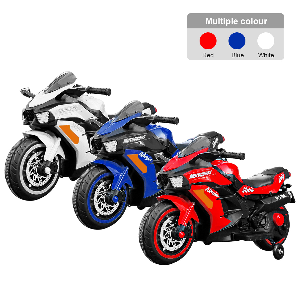 WUBEN 12v Kid Electric Bicycles Electric Motorcycle for Kid with Charger Ride on Motorcyle(White)