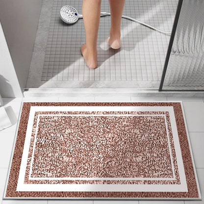 TECHVIDA Bathroom Rugs,Non-Slip Ultra Soft Bath Mat,Soft Absorbent Bathroom Rug and Bath Mat,Machine Washable,(18"x26",Pink and White)