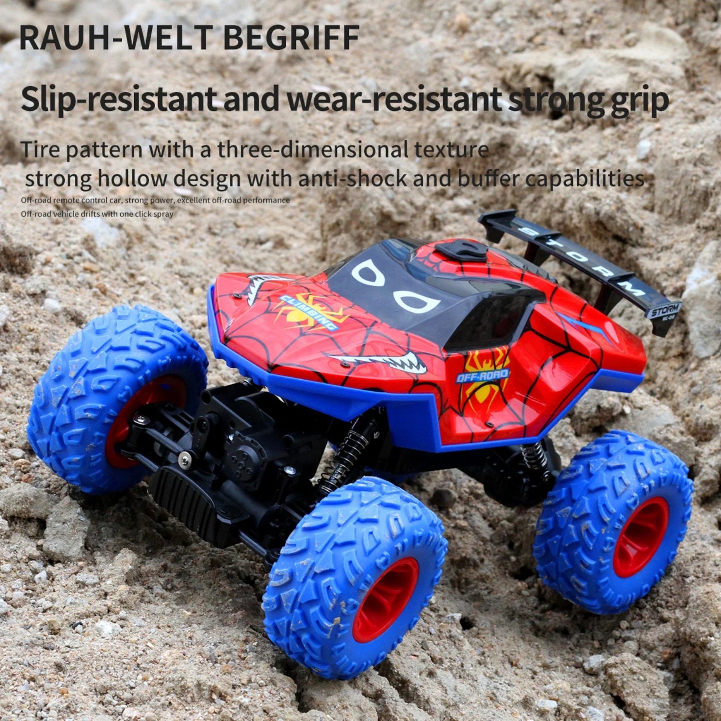 HNH 1:16 off Road RC Car for Adults and Kids, 4WD Remote Control Car, Kids RC Vehicle for Boys & Two Battery