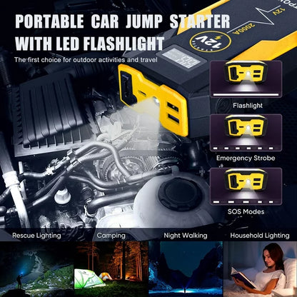 ELTPOWER 2000A Car Jump Starter,Portable Jumpstart Starters,20000mAh 12V Battery Jump Starter, (up to 8.0L Gas),Battery Booster Power Pack, Auto Jump Box with LED Light