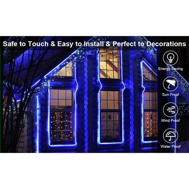 Cheelom Fairy String Party Decoration Lights Christmas Icicle Lights Outdoor Indoor 105ft 1000 Led 8 Modes with 50 Drops Plug In Waterproof Timer Memory Function Clearance Sales