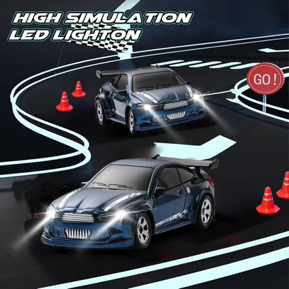 ZOGYMOZ 1:64 Scale RC Drift Car, 2.4GHz Mini 4WD High Speed Remote Control Cars,Toys for boys, Blue