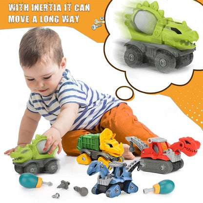 ZOGYMOZ Dinosaur Set Toys for Kids, 5 Pack Take Apart STEM Boys Toy with Electric Drill, Learning Building Educational Christmas Birthday Gfits
