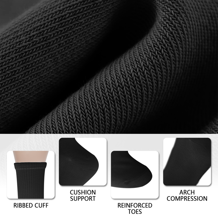YOMYM Mens Socks 8 Pairs Crew Socks for Men Premium Athletic Men's Socks, Shoe Size 8-12