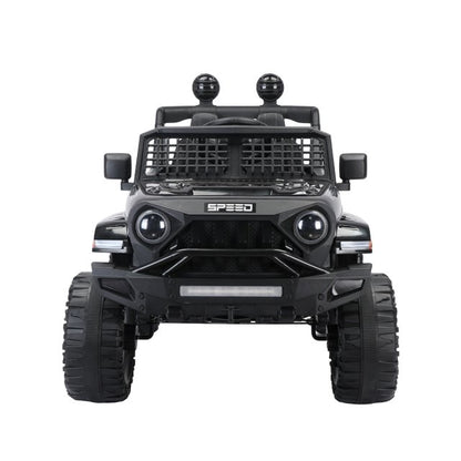 WUBEN 12V Kids Ride on Truck Battery Powered Ride on Toy Car with Remote for Child,Spring Suspension Black