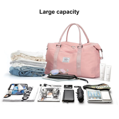 YOMYM Travel Duffel Bag Sports Tote Gym Bag Shoulder Weekender Overnight Bag for Women