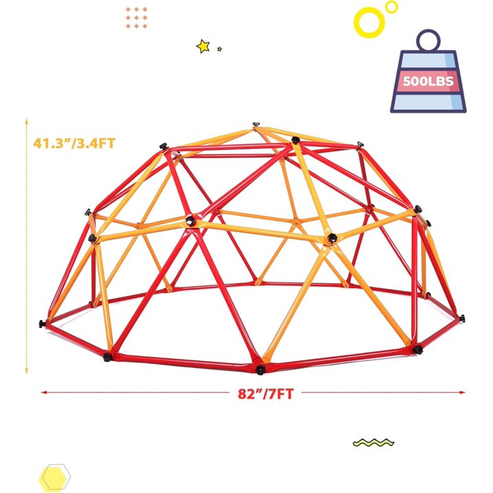 ZOGYMOZ Climbing Dome for Kids 3-8, Outdoor Jungle Gym,7 FT Toddler Climbing Toys, Play Structure for Kids Outdoor Backyard, Climbing Tower,500lbs Capacity