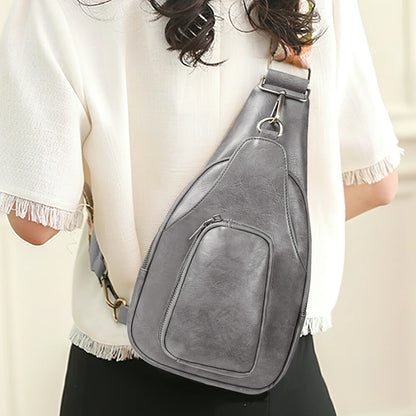 YOMYM Small Sling Bag for Women Leather Crossbody Fanny Packs Chest Bag for Women