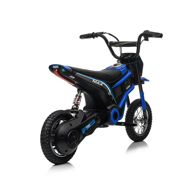 HNH 24V 350W Electric Dirt Bike Ride on Toy Motorcycle for Kids Age for 6-12, 14Mph, 2 Speeds, Hand-Operated Dual Brakes, Twist Grip Throttle